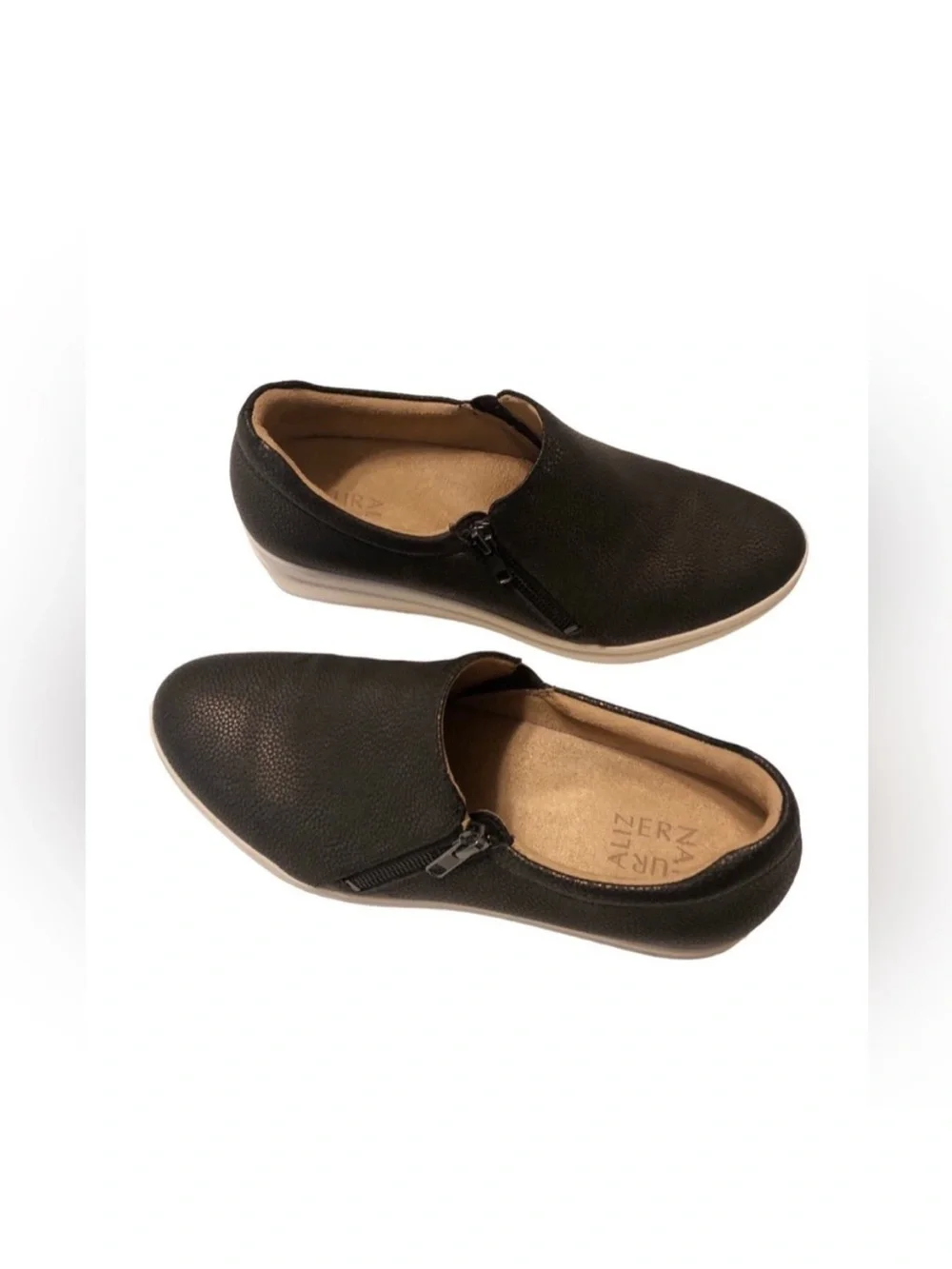 Naturalizer Black Slip-On Wedge Sneakers size 10W